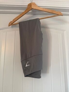 Gymshark Gray Kids Leggings with White Logo